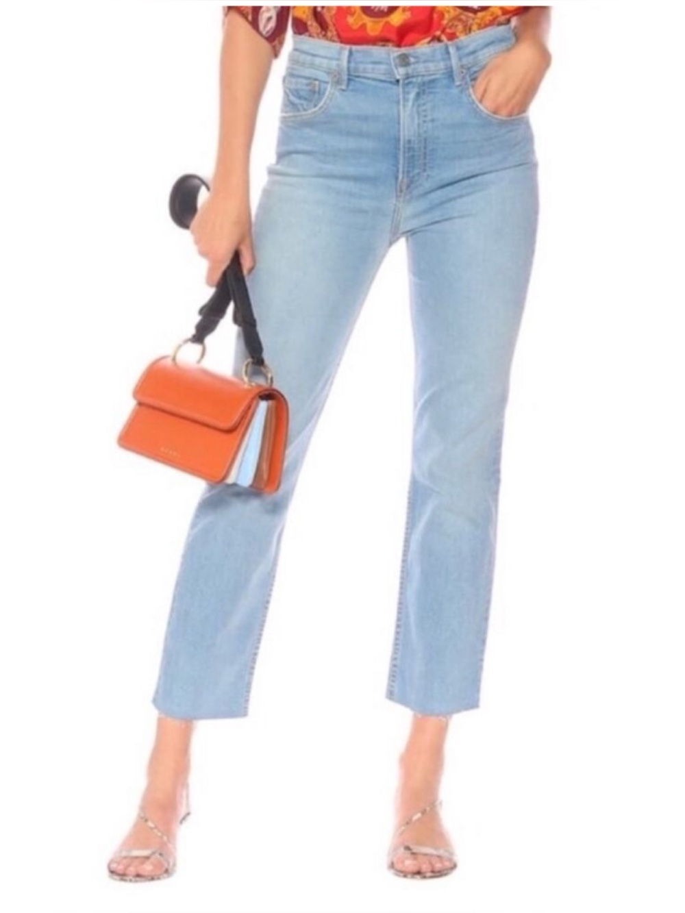 GRLFRND Reed Straight Leg Crop Jeans in Holding On